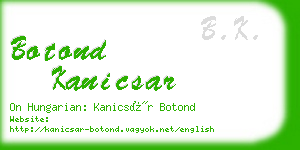 botond kanicsar business card